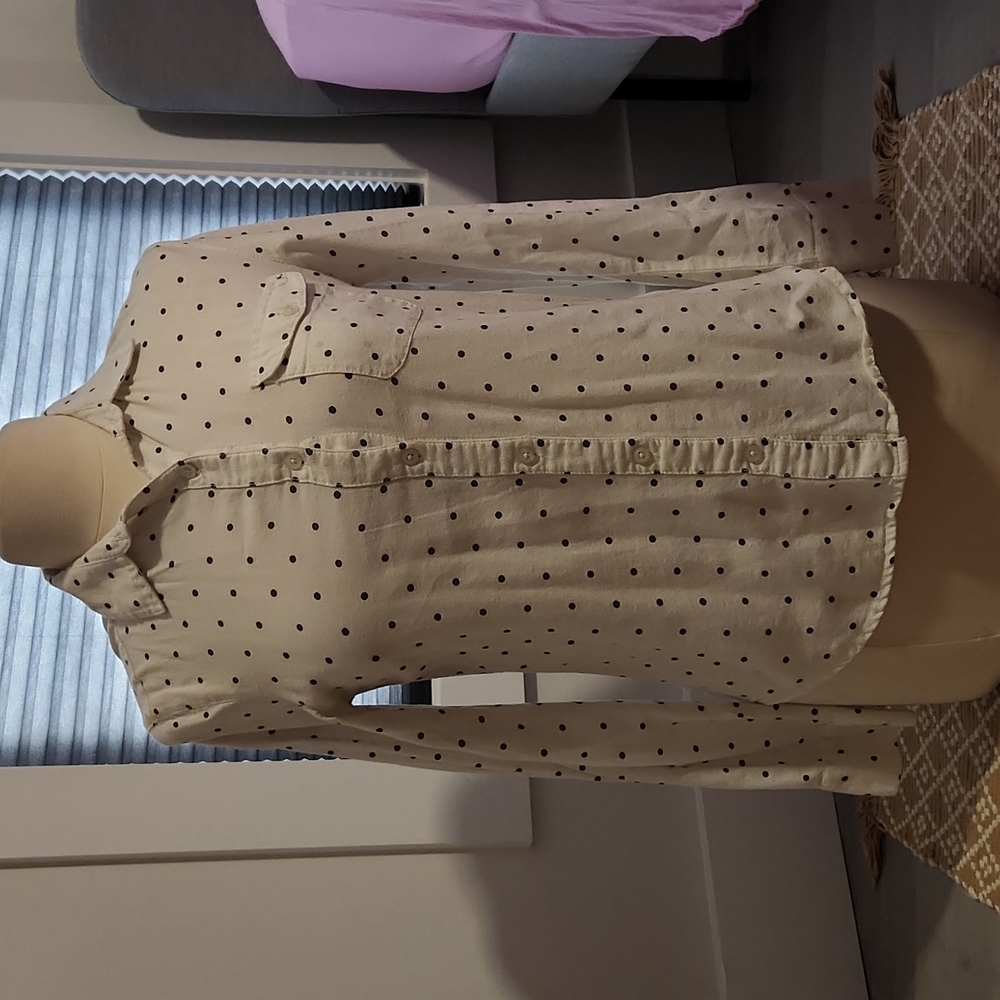 Polka dot button down